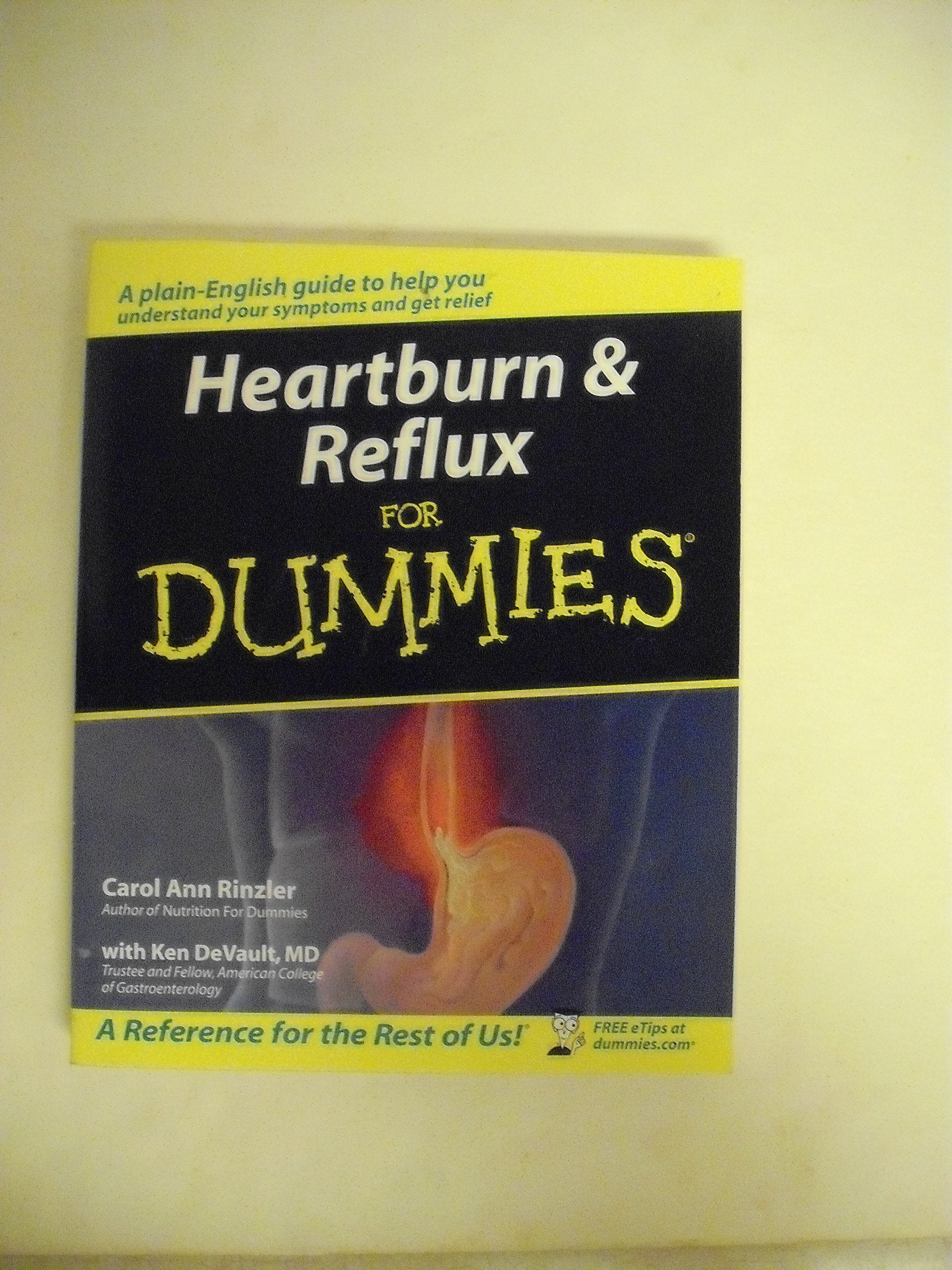 Heartburn and Reflux For Dummies used book depot