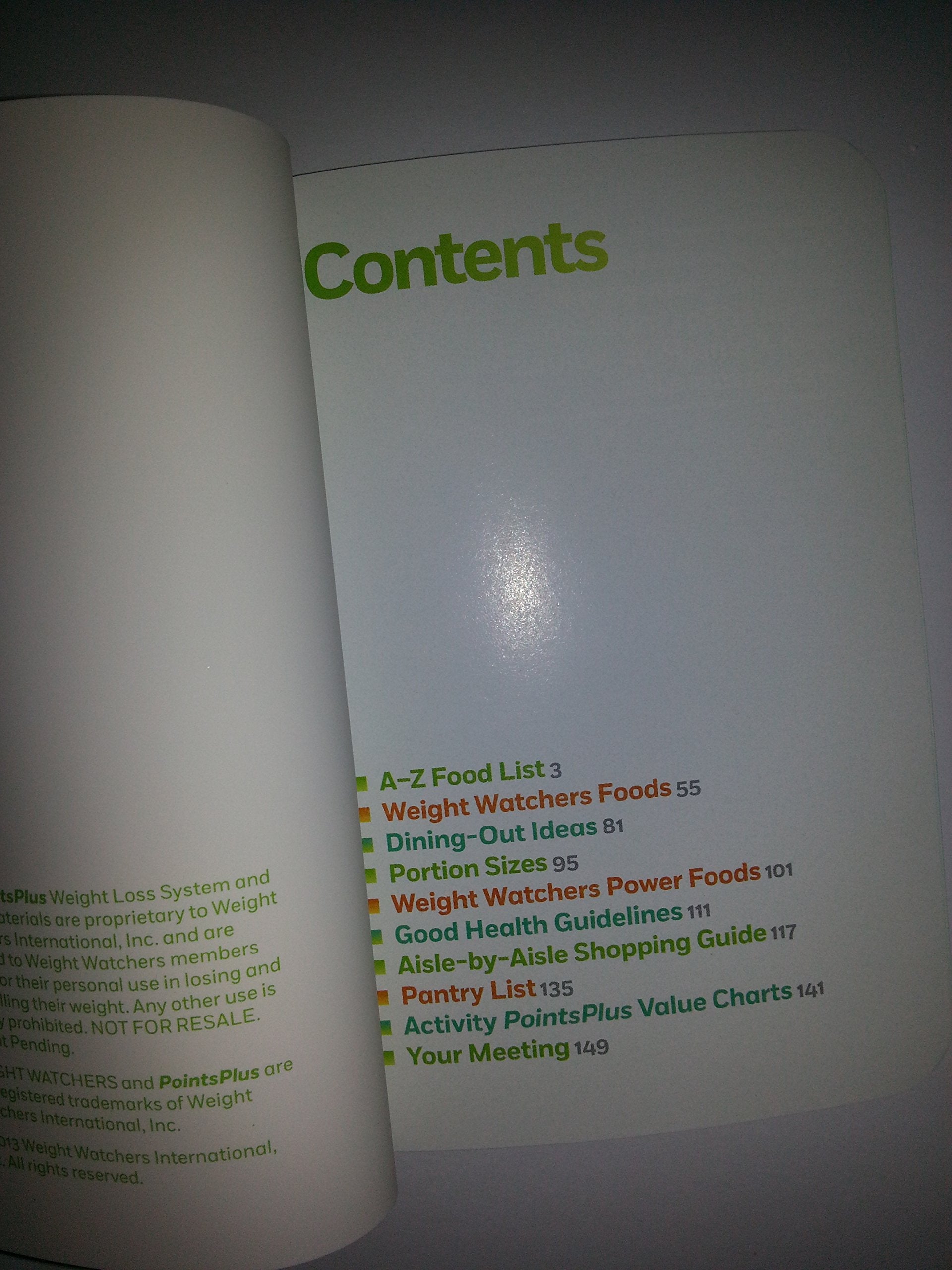Weight Watchers Pocket Guide 2013 used book depot