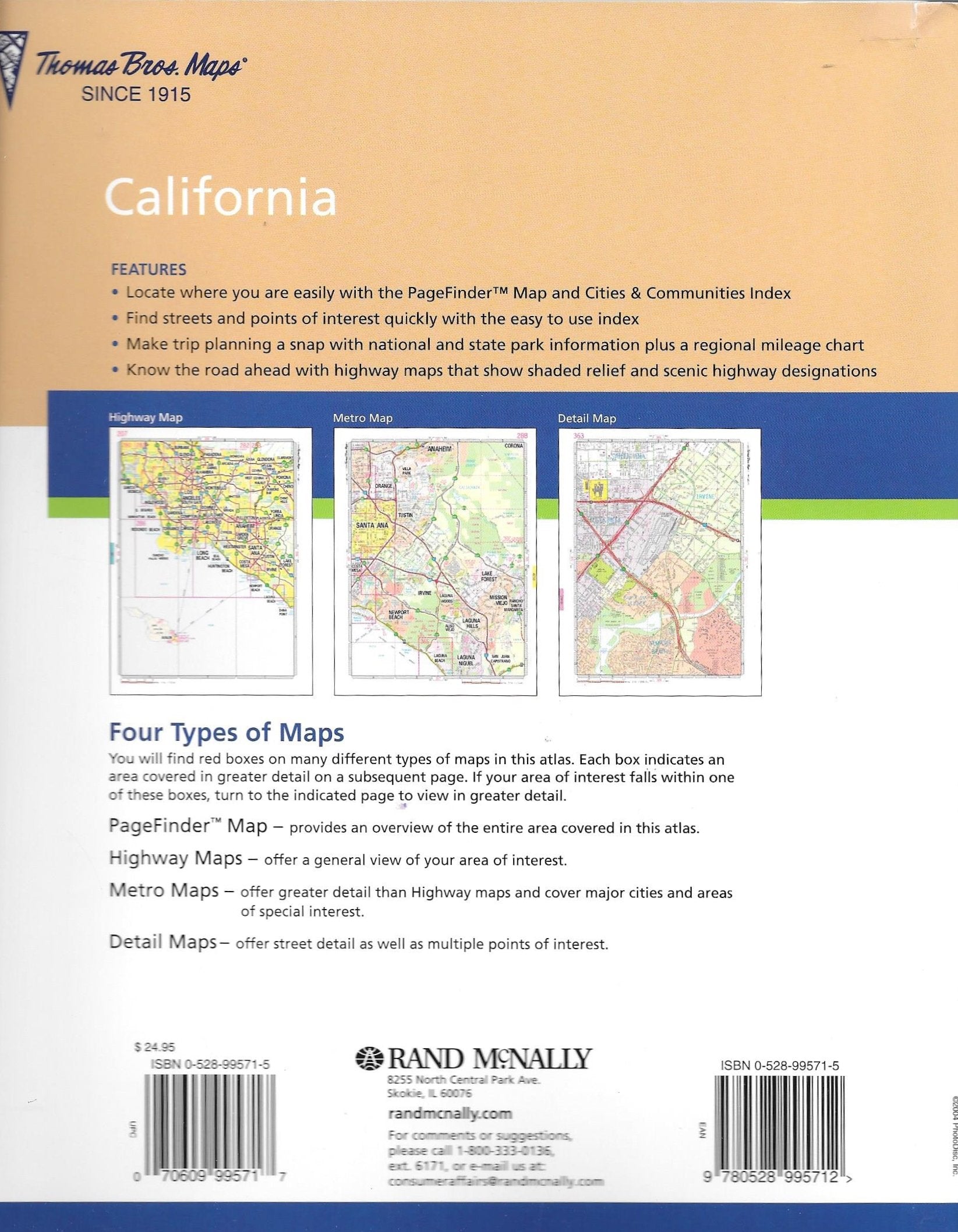 Thomas Guide California Road Atlas: Including Portions of Nevada : Spiral used book depot