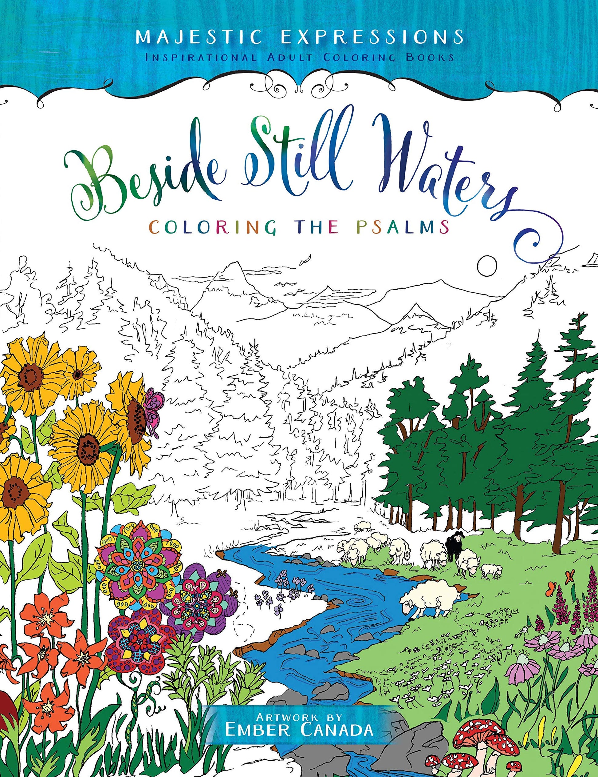 Beside Still Waters Adult Coloring Book: Coloring the Psalms (Majestic Expressions) used book depot