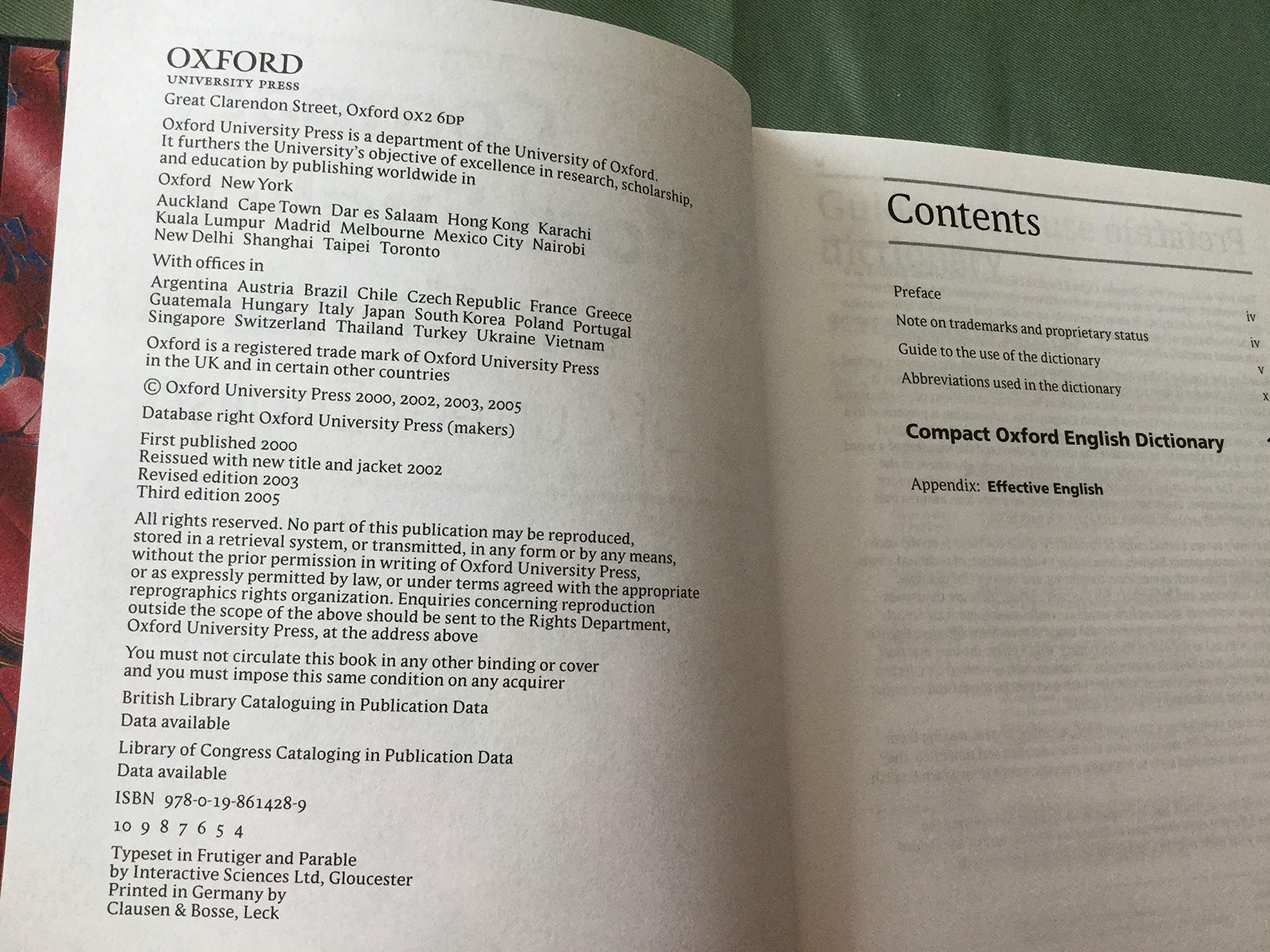 Compact Oxford English Dictionary used book depot
