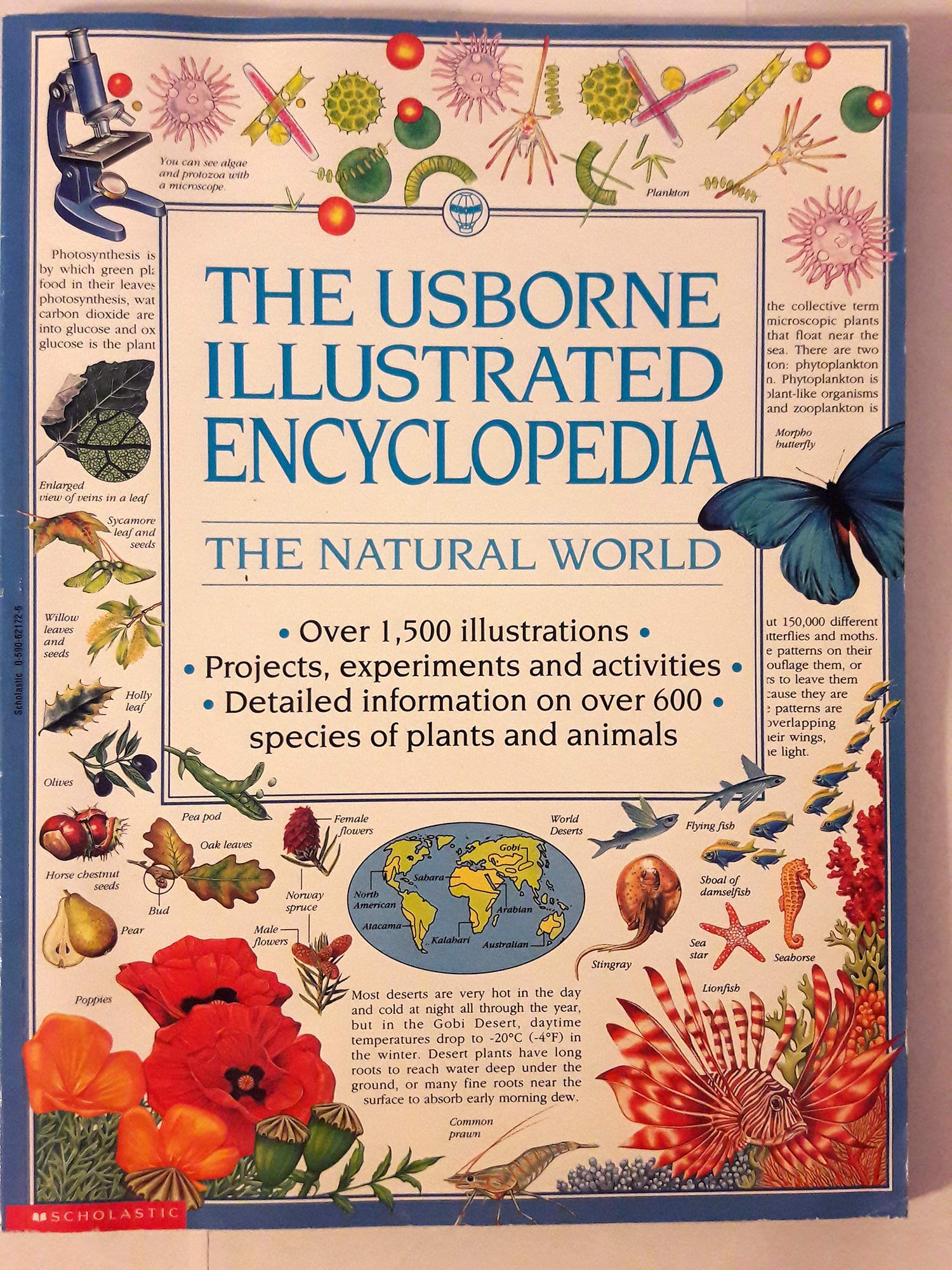 The Usborne Illustrated Encyclopedia the Natural World (Over 1,500 illustrations, projects, experime used book depot