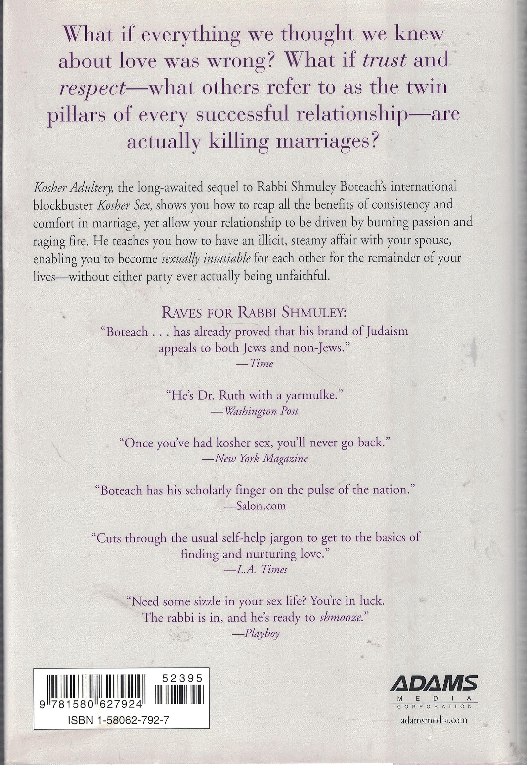 Kosher Adultery: Seduce and Sin with Your Spouse used book depot