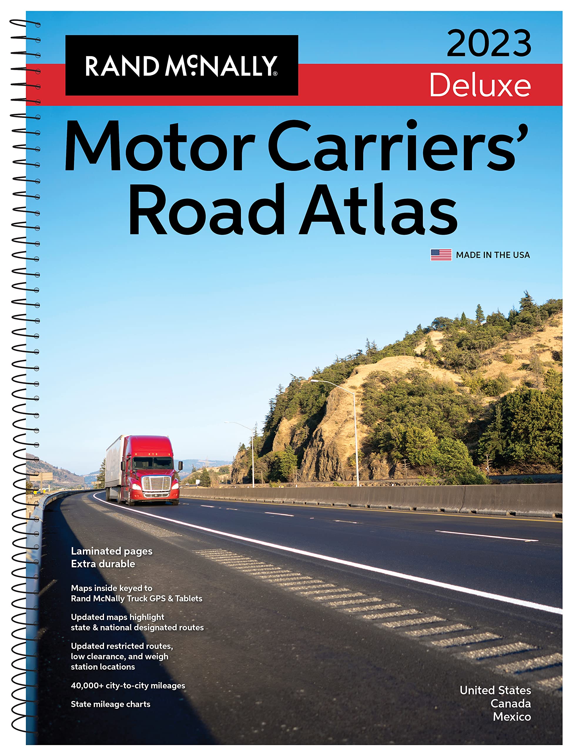 Rand McNally 2023 Deluxe Motor Carriers' Road Atlas (Rand McNally Motor Carriers' Road Atlas DELUXE EDITION) used book depot