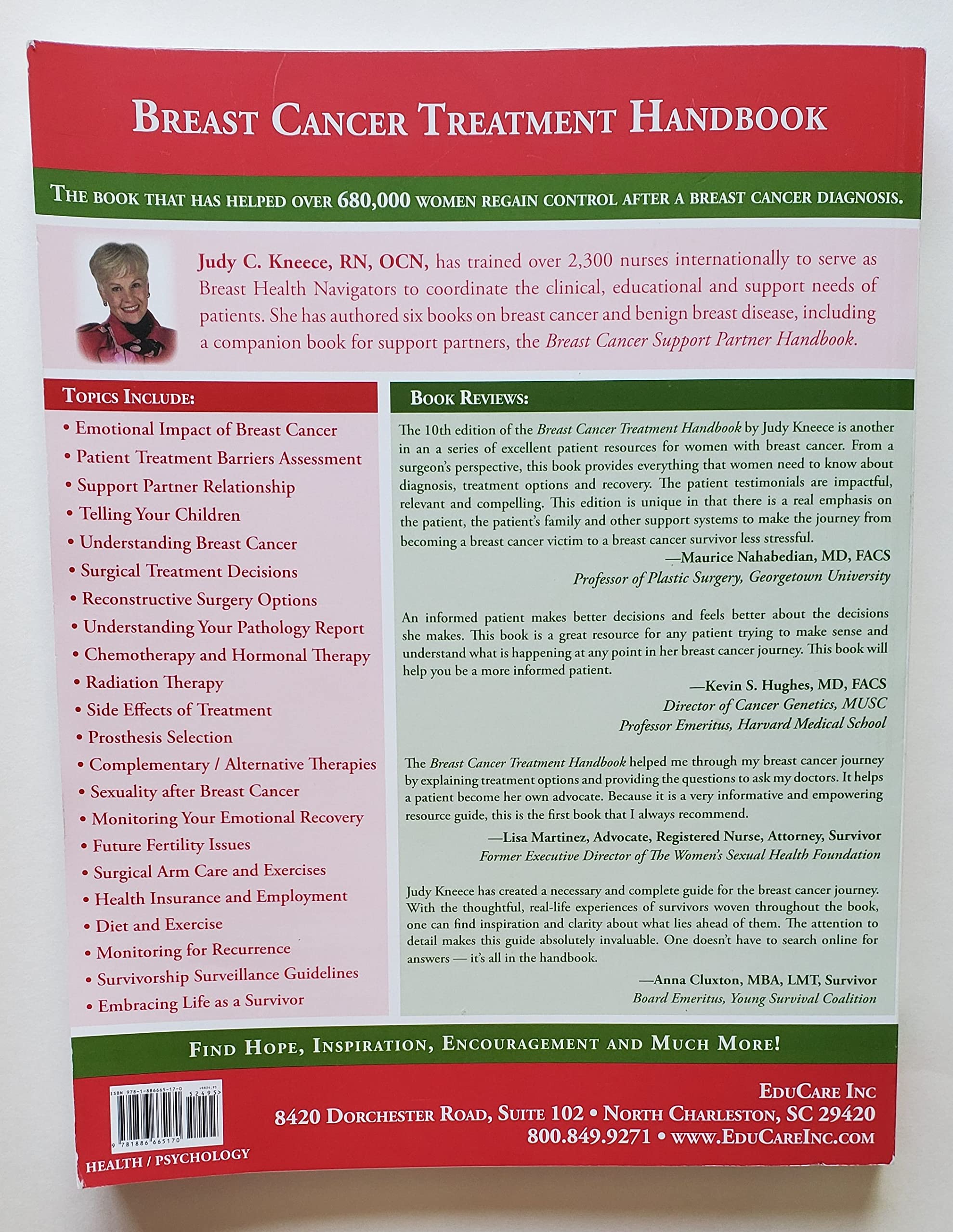 Breast Cancer Treatment Handbook, 10th Edition (2022): Understanding the Disease, Treatments, Emotions and Recovery from Breast Cancer used book depot