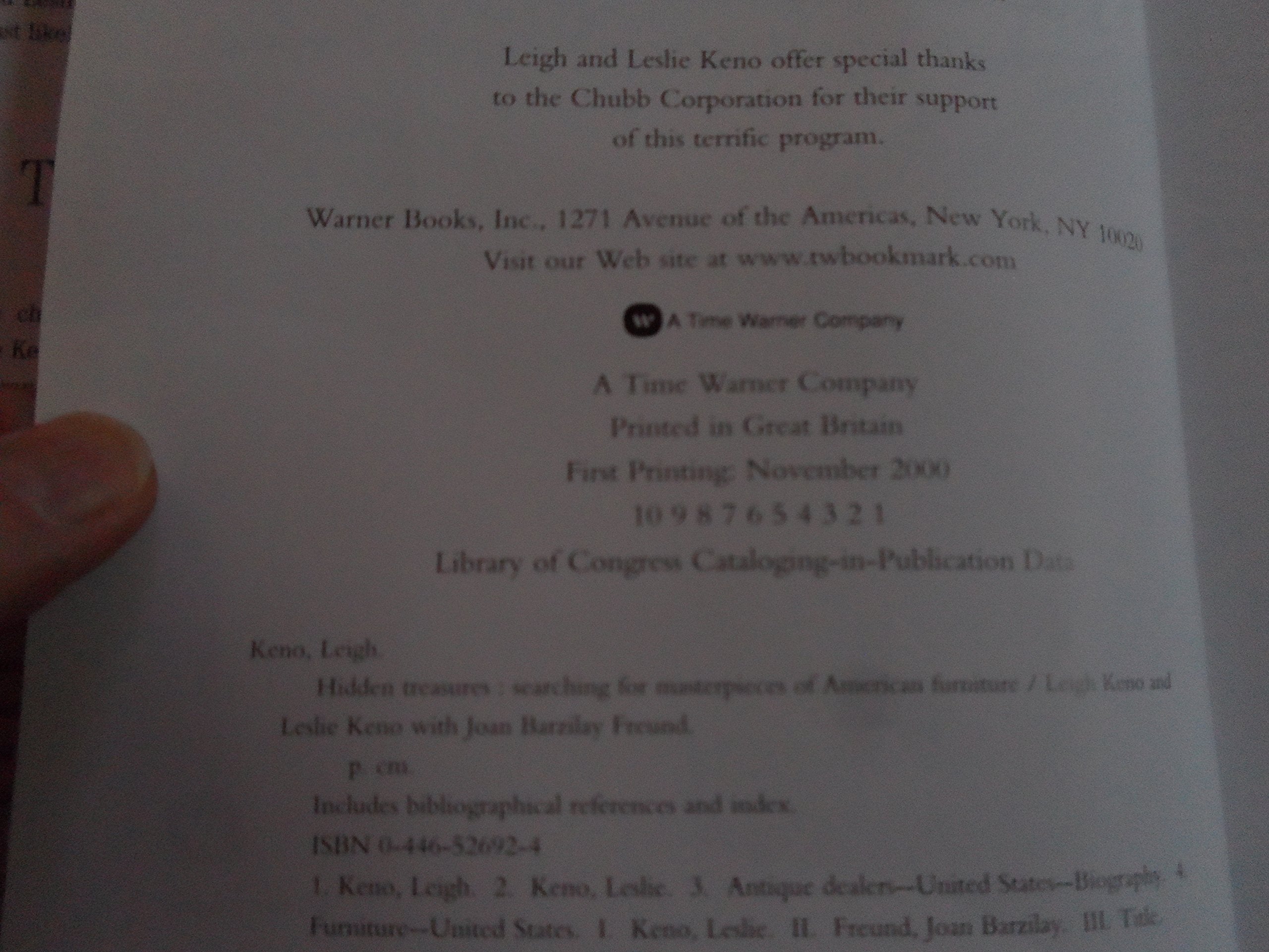 Hidden Treasures: Searching for Masterpieces of American Furniture used book depot