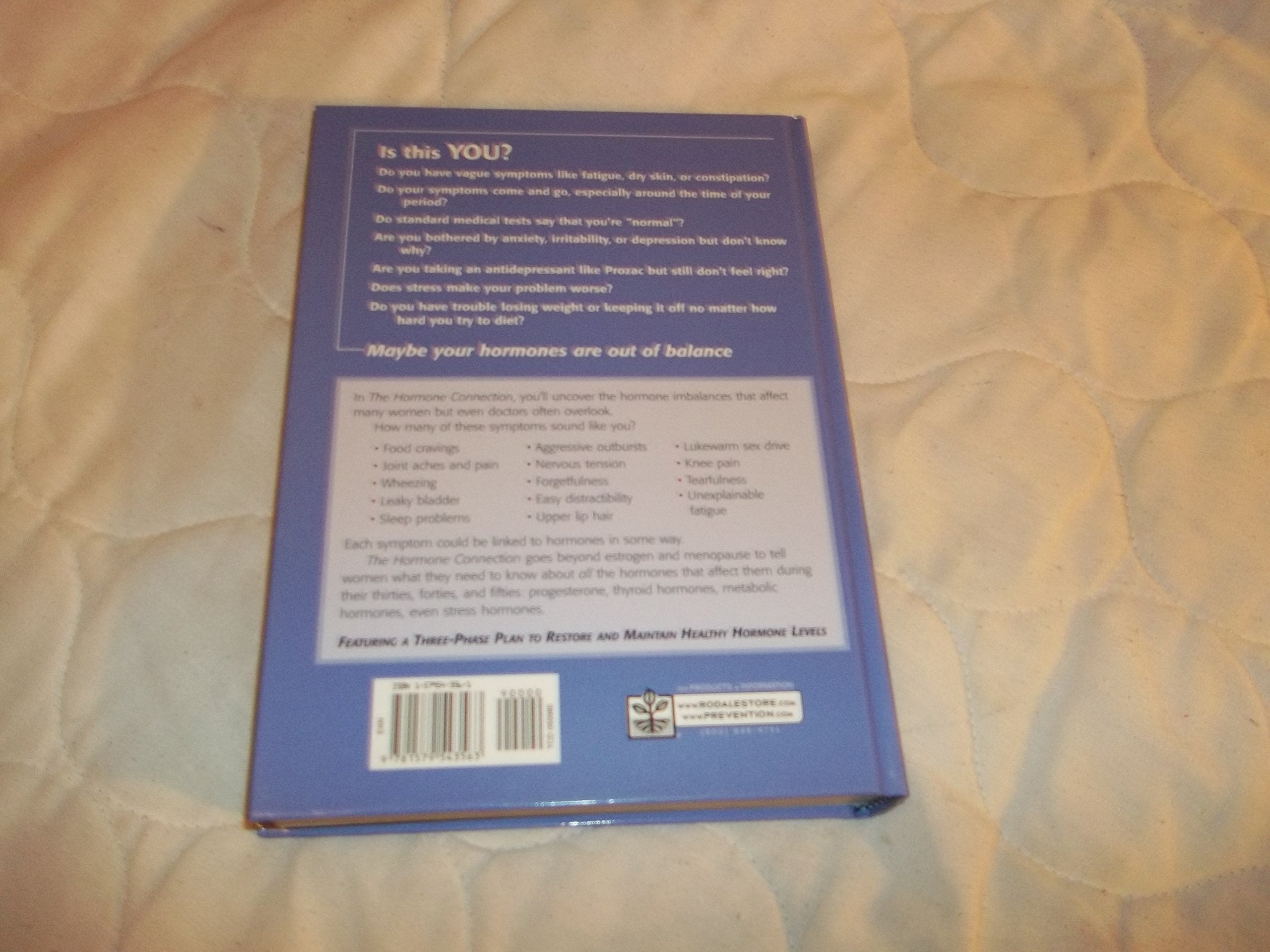 The Hormone Connection: Revolutionary Discoveries Linking Hormones and Women's Health Problems used book depot