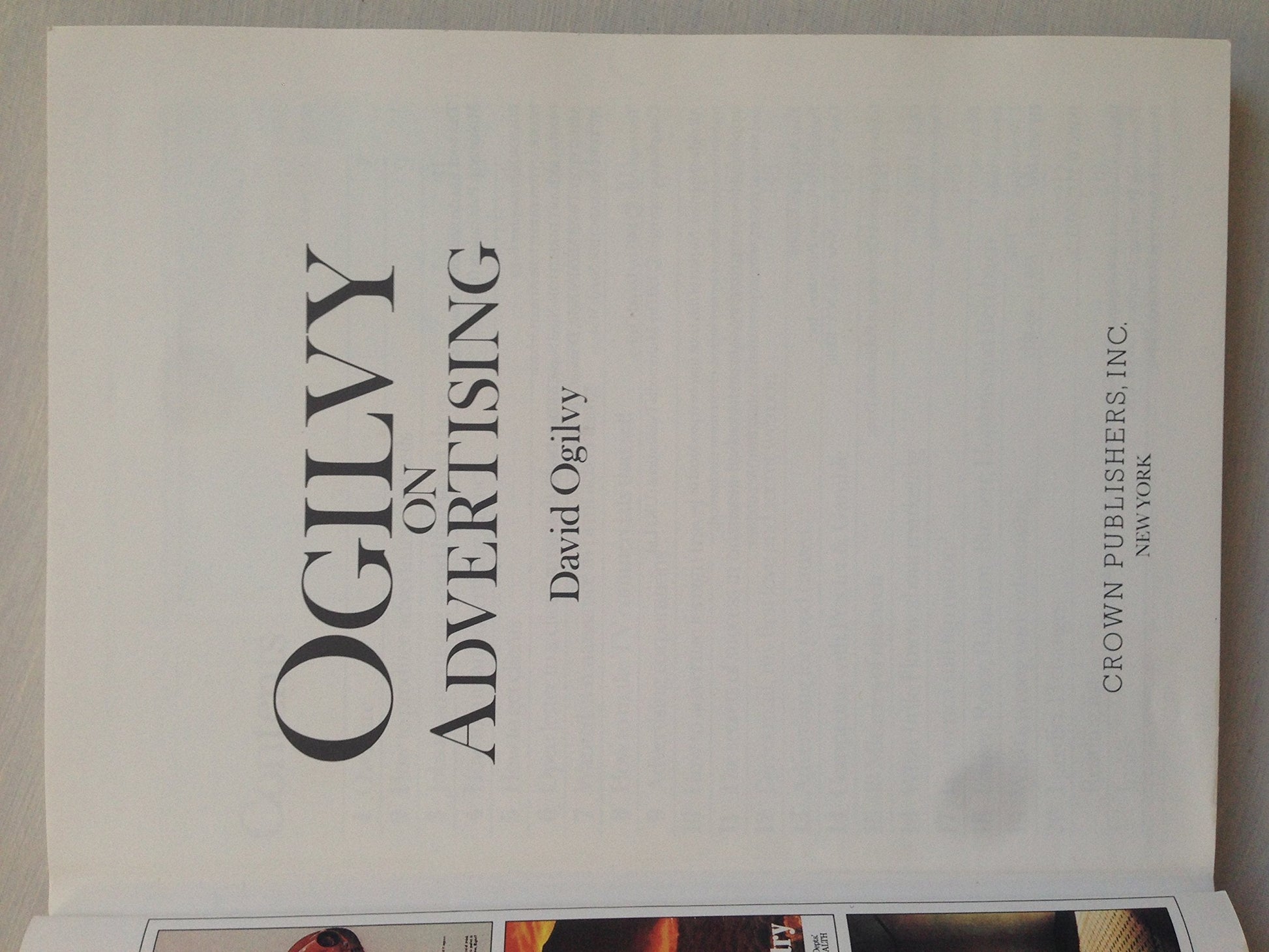 Ogilvy on Advertising used book depot