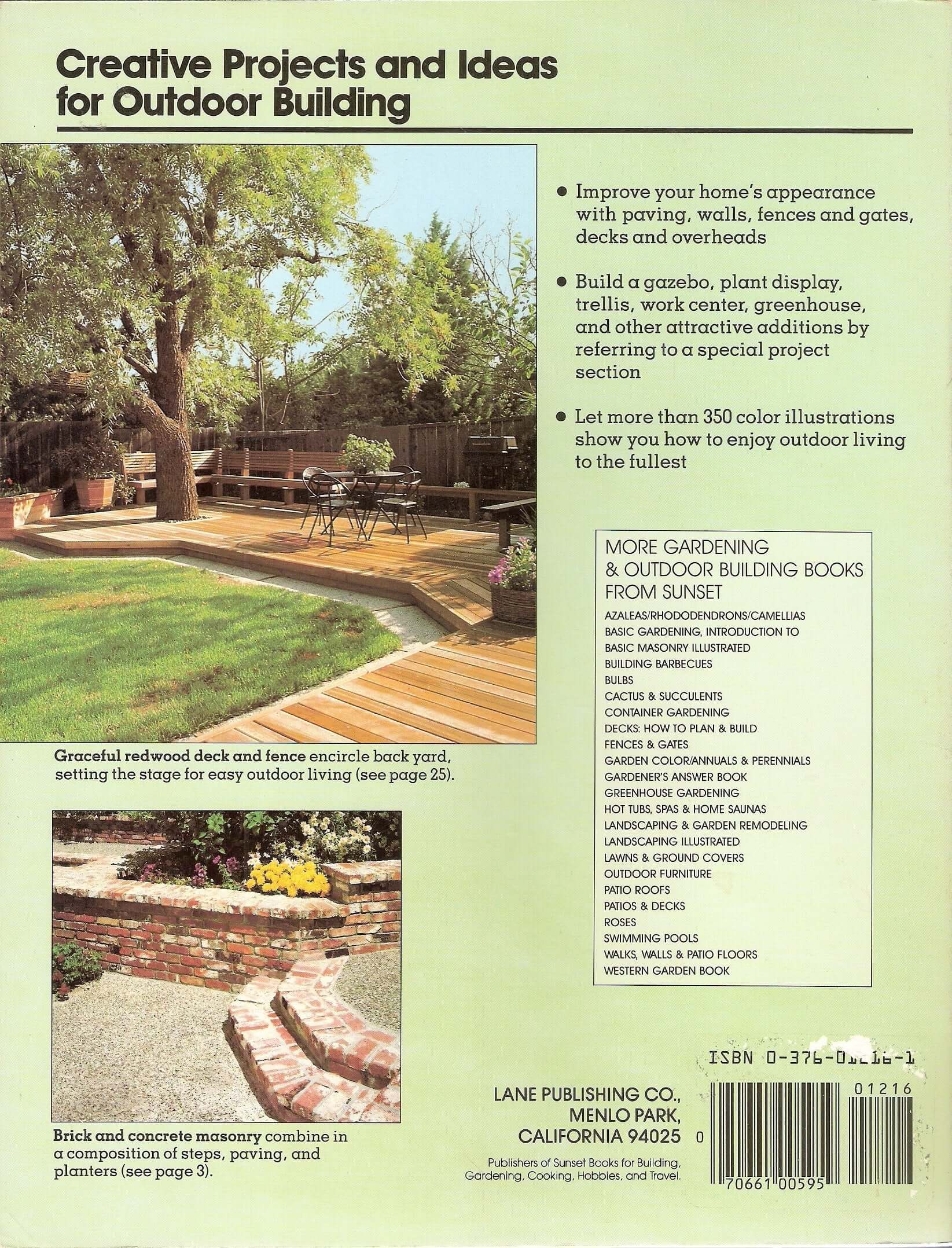 Garden and Patio Building Book used book depot