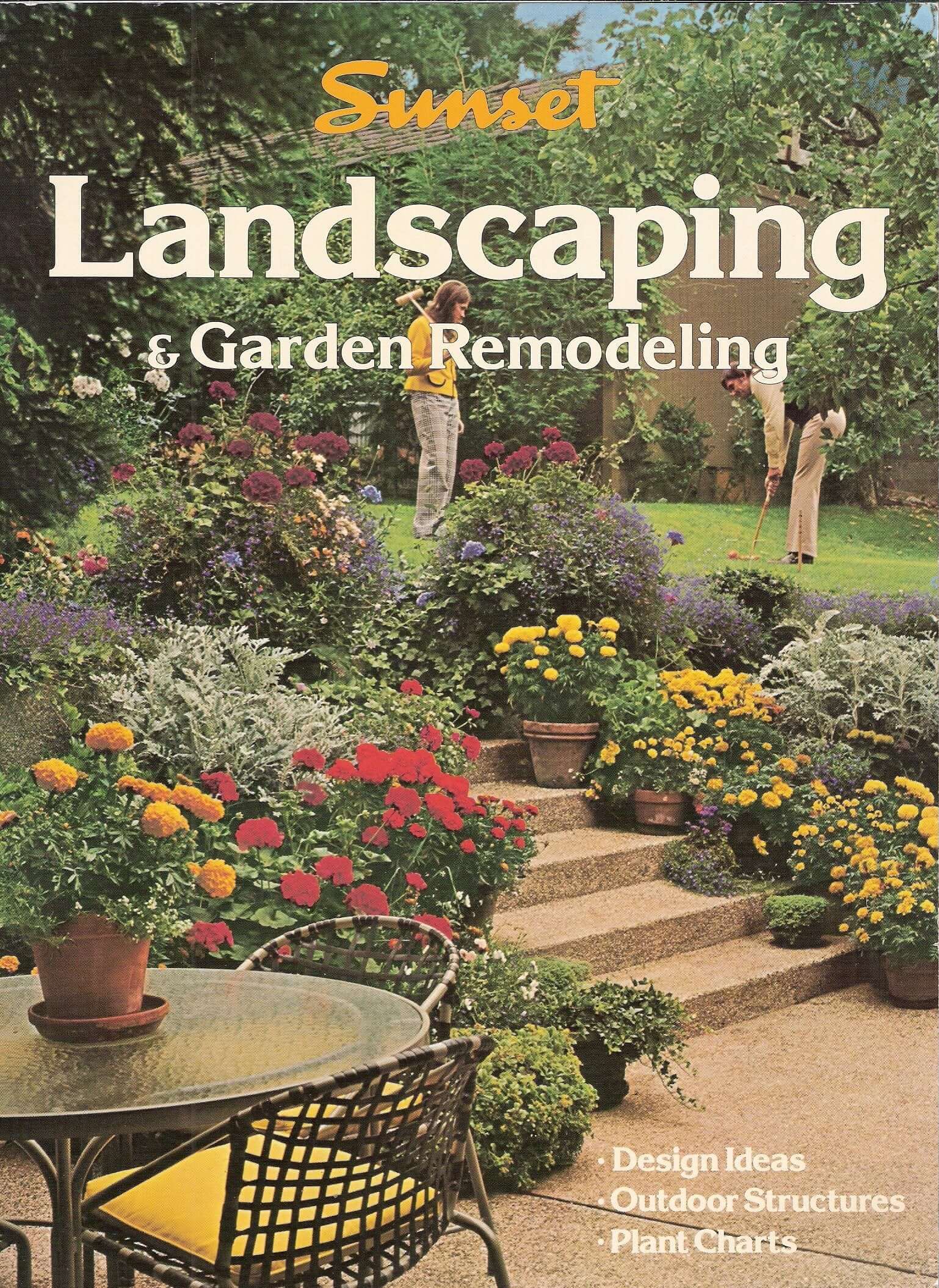 Sunset Landscaping and Garden Remodeling, colorful design ideas, plant charts used book depot
