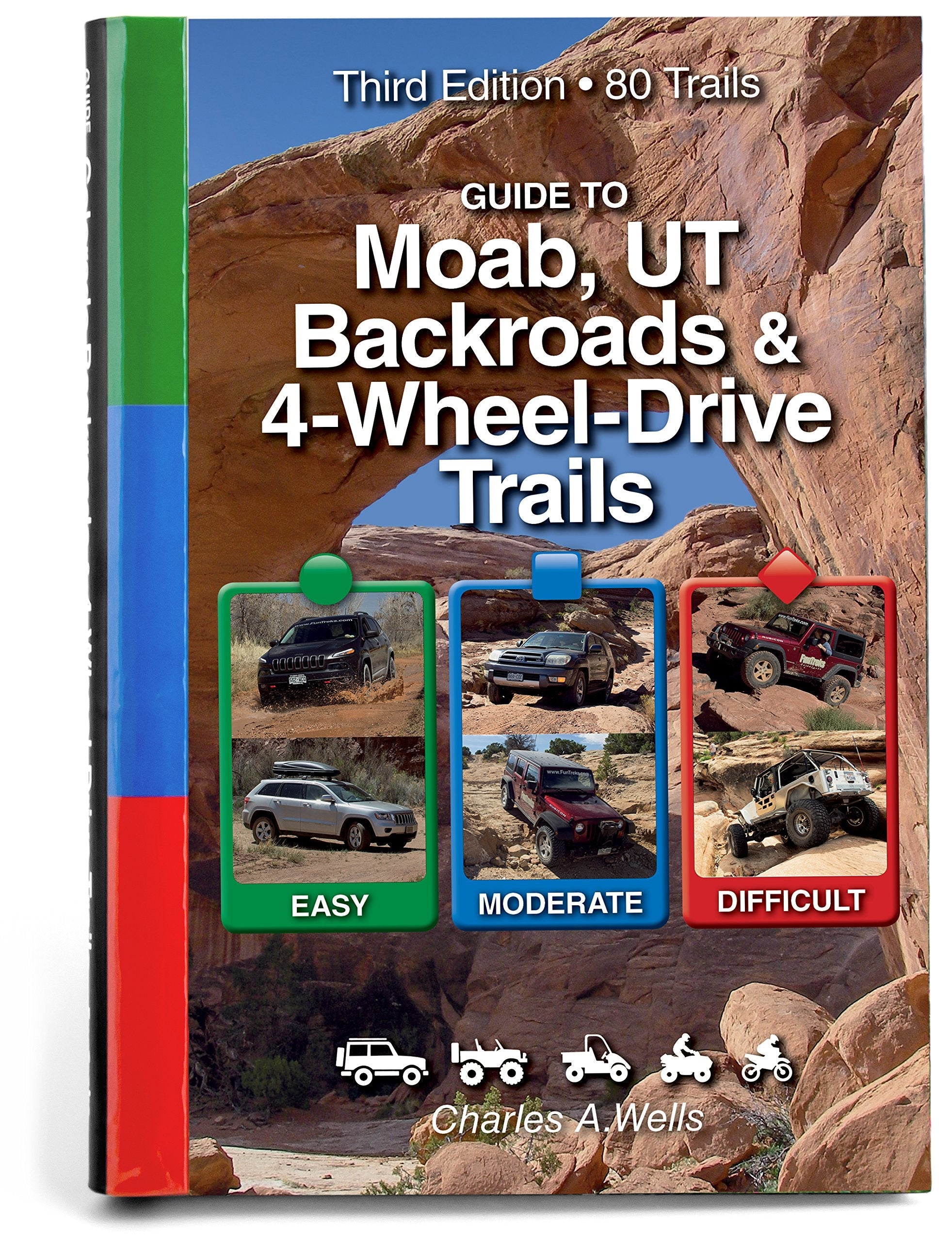 Guide to Moab, UT Backroads & 4-Wheel Drive Trails: Easy, Moderate, Difficult: 80 Trails used book depot