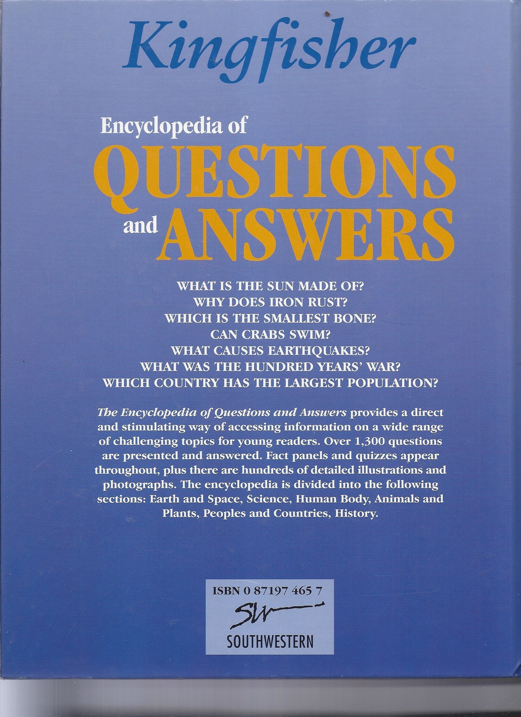 Kingfisher Encyclopedia of Questions and Answers (3 Volume Set) (1998-05-03) used book depot