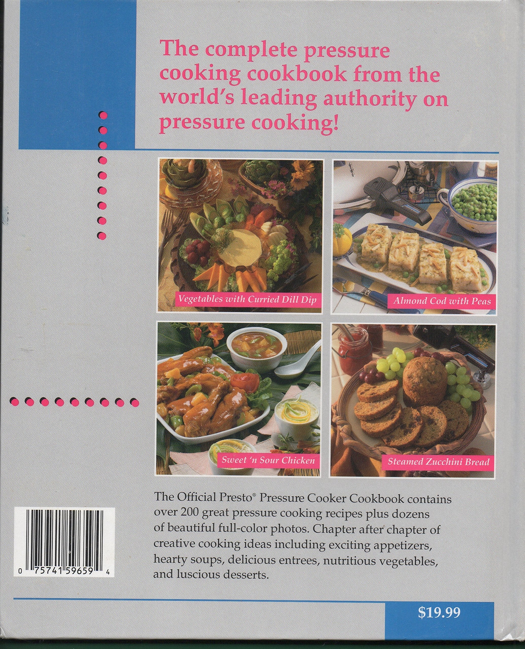 The Official Presto Pressure Cooker Cookbook used book depot