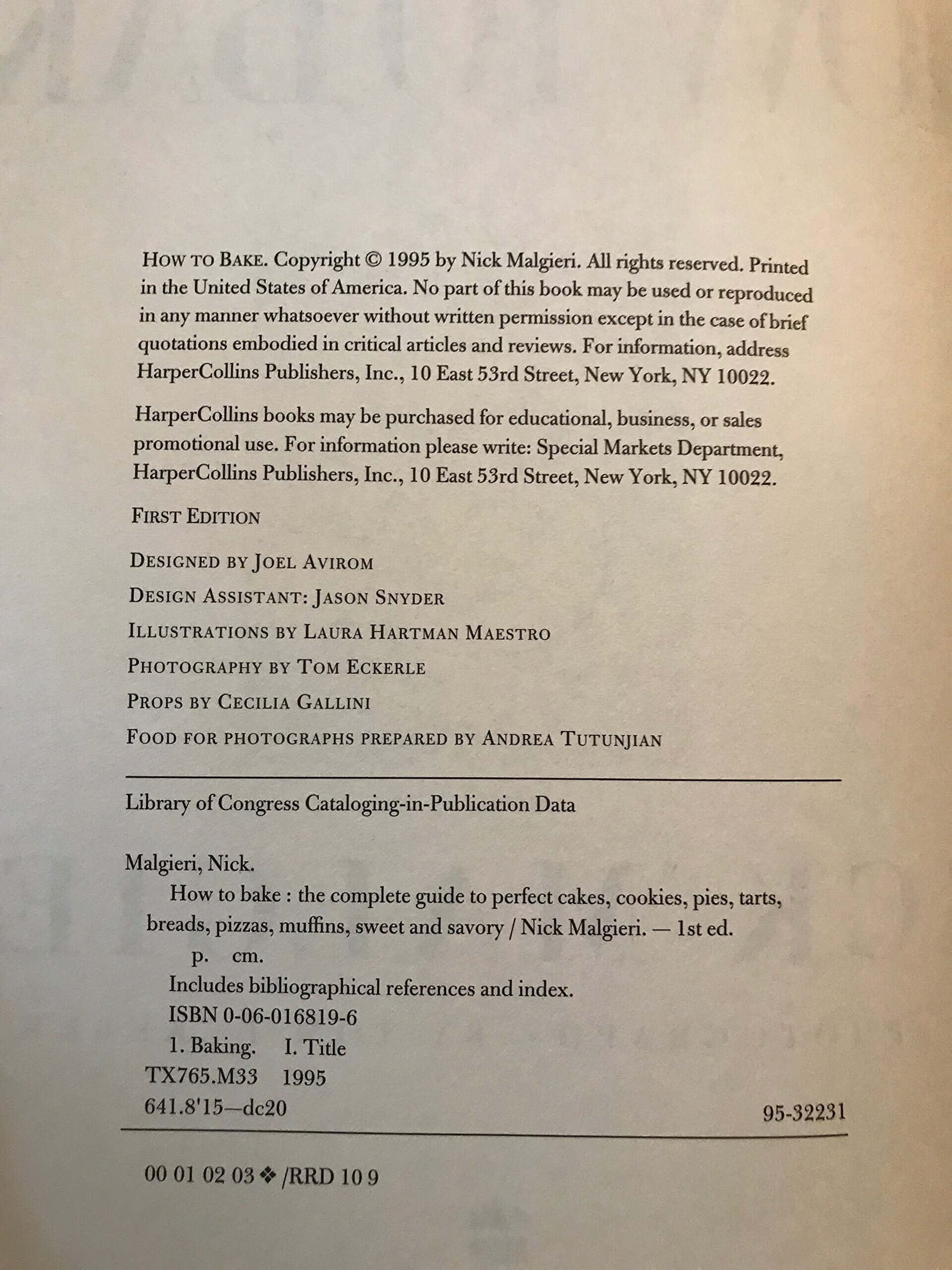 How to Bake: Complete Guide to Perfect Cakes, Cookies, Pies, Tarts, Breads, Pizzas, Muffins, used book depot