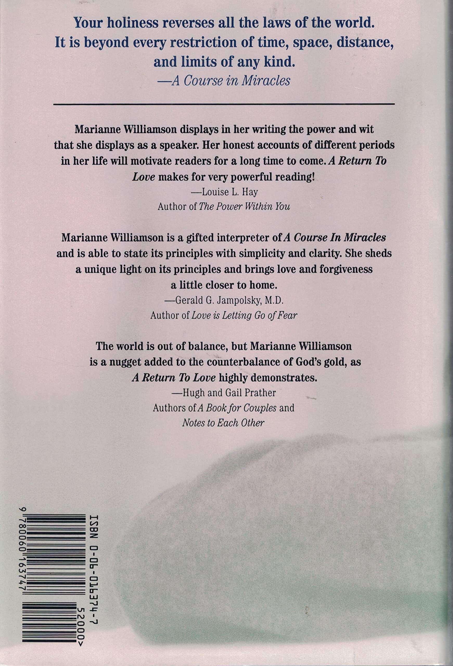 Return to Love: Reflections on the Principles of a Course in Miracles used book depot