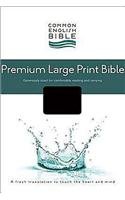 CEB Common English Premium Large Print Bible, Decotone Black Onyx
