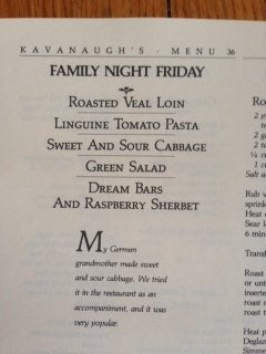 Kavanaugh's: A Cookbook of Menus used book depot