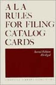 ALA Rules for Filing Catalog Cards used book depot