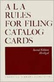 ALA Rules for Filing Catalog Cards used book depot