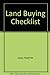 Land Buying Checklist Lewis, Ralph M