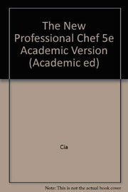 New Professional Chef (Academic ed) used book depot