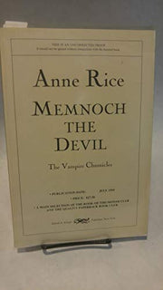 Memnoch, The Devil. The Vampire Chronicles.