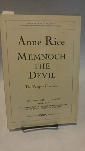 Memnoch, The Devil. The Vampire Chronicles.