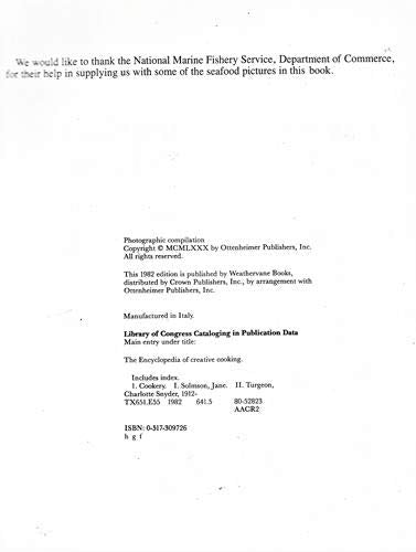 The Encyclopedia of Creative Cooking used book depot