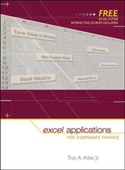 Excel Applications for Corporate Finance used book depot