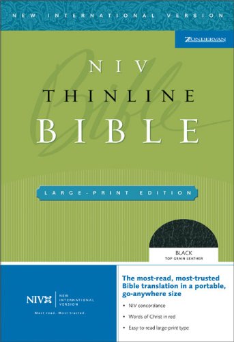 NIV Thinline Bible, Large Print (New International Version) used book depot