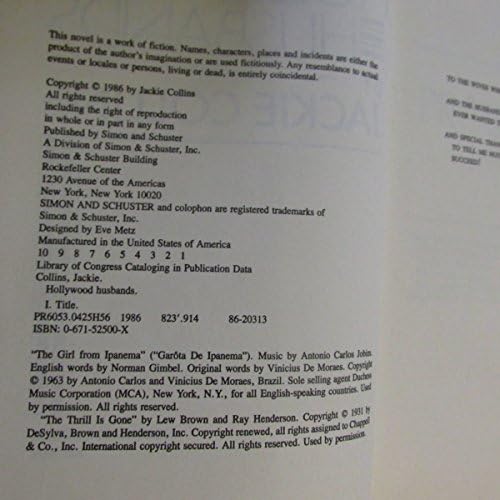 HOLLYWOOD HUSBANDS used book depot