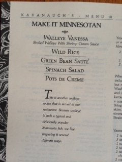 Kavanaugh's: A Cookbook of Menus used book depot