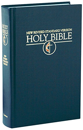 New Revised Standard Version NRSV Pew Bible with United Methodist Cross  Flame: Large Print, Cross and Flame Emblem, Navy Blue [Hardcover]