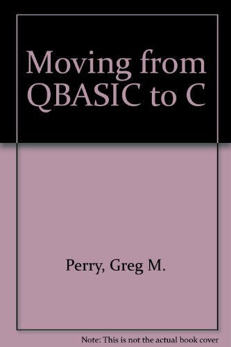 Moving from Qbasic to C used book depot