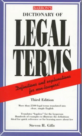 Dictionary of Legal terms used book depot