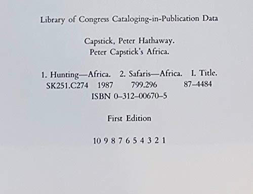 Peter Capstick's Africa: A Return To The Long Grass used book depot