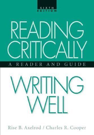 Reading Critically, Writing Well: A Reader and Guide used book depot