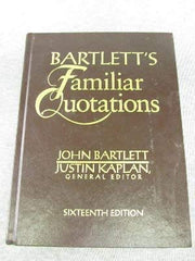 Bartlett's Familiar Quotations used book depot