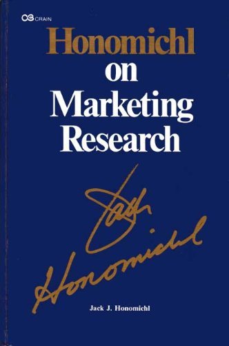Honomichl on Marketing Research used book depot