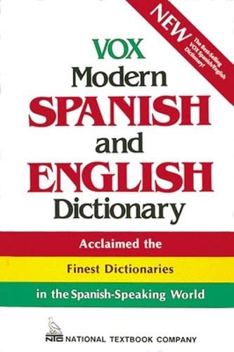 Vox Modern Spanish and English Dictionary (Vinyl cover) (VOX Dictionary Series) used book depot