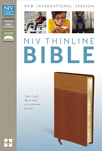 NIV, Thinline Bible, Imitation Leather, TanBrown, Red Letter Edition Zondervan