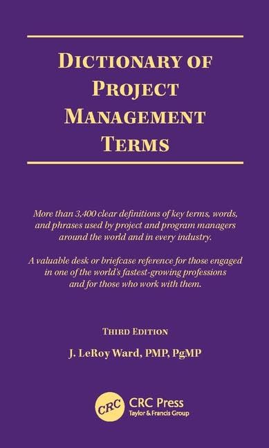 Dictionary of Project Management Terms, Third Edition used book depot