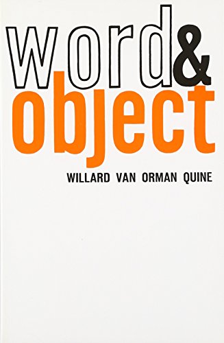 Word and Object Willard Van Orman Quine