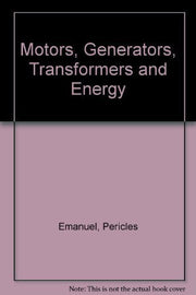 Motors, Generators, Transformers, and Energy used book depot