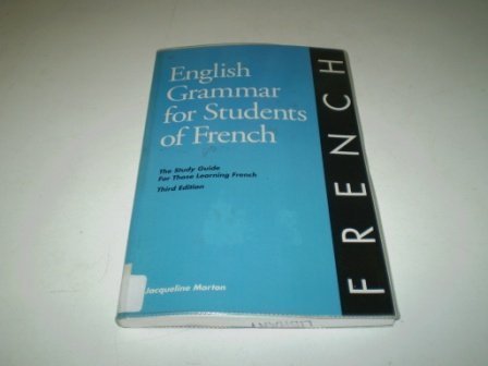 English Grammar for Students of French English grammar series [Paperback] Morton, Jacqueline