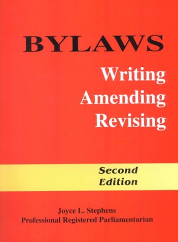 Bylaws: Writing Amending Revising used book depot