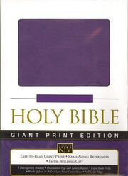 Holy Bible Giant Print KJV Grape Leathersoft (King James Version) used book depot