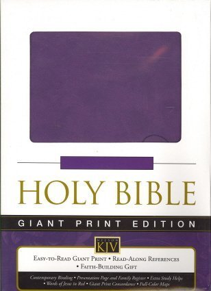 Holy Bible Giant Print KJV Grape Leathersoft (King James Version) used book depot