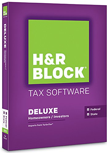 H&R Block Tax Software Deluxe 2015 Federal Only used book depot