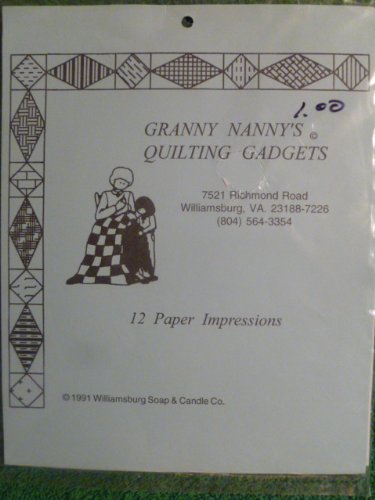 Granny Nanny's - Sherry's Triple Flower Cameo - 12 Paper Impressions used book depot